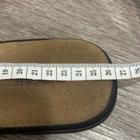 VTG 90s Cherokee Roberta Brown Leather Slide Sandals Wedge Mules 9 Boho Grunge - Picture 9 of 9